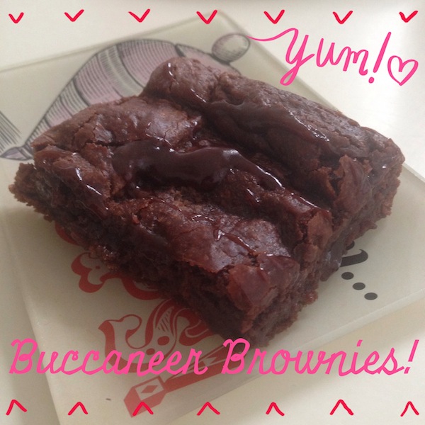 Buccaneer Brownies with Raspberry Candy Drizzle!